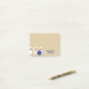 Bloco De Notas Bola de boliche e pinos personalizados