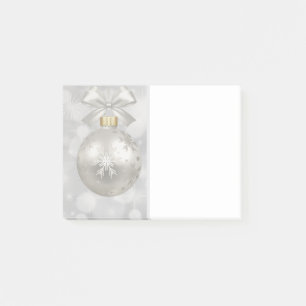 Bloco De Notas Bola de Natal Elegante em Bokeh Lights