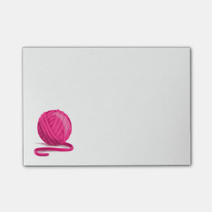 Bloco De Notas Bola do fio cor-de-rosa