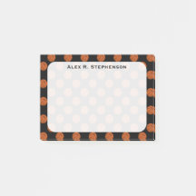 Bolas de Basquete de Monograma em Preto