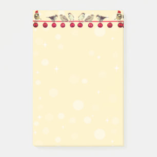 Bloco De Notas Bolas de Natal e aves de carvalho