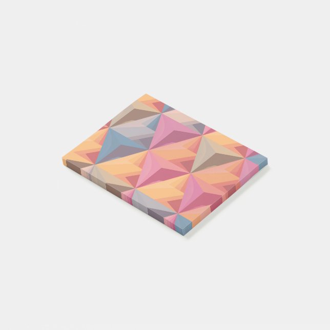 Bloco De Notas Bold Geometric Triangle Pattern  (Inclinado)