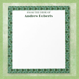 Bloco De Notas Bold Green and Black Trendy Pattern Notepad