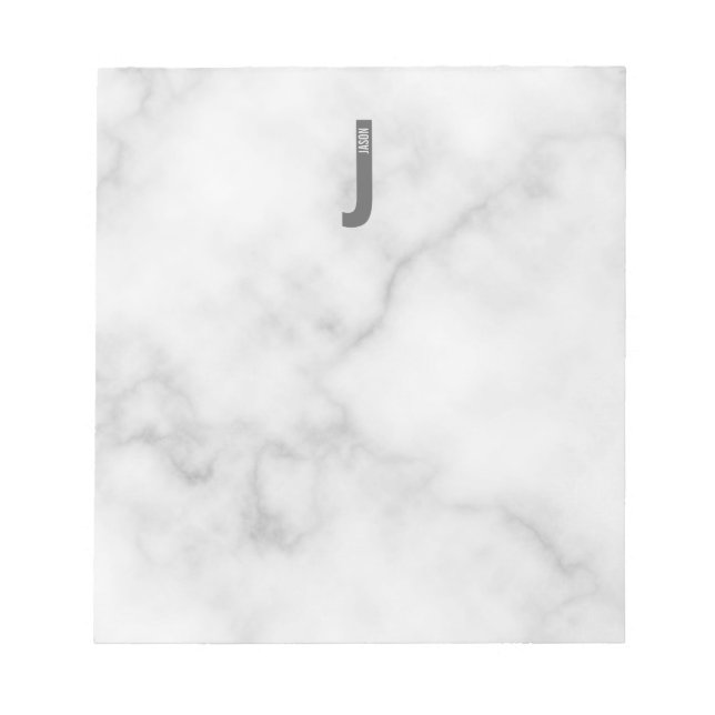 Bloco De Notas Bold Monograma Personalizado Moderno e Bloco de No (Frente)