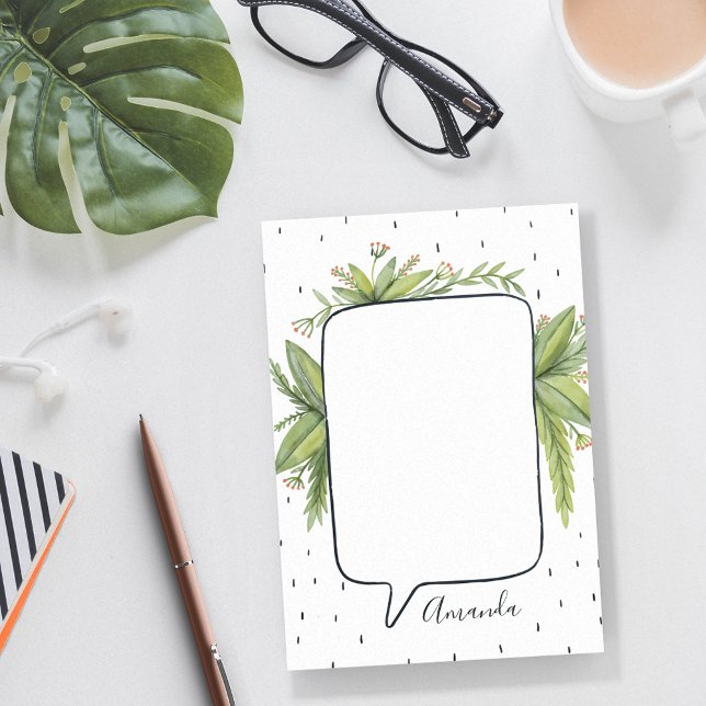 Bloco De Notas Bolha Botânica Personalizada (Criador carregado)