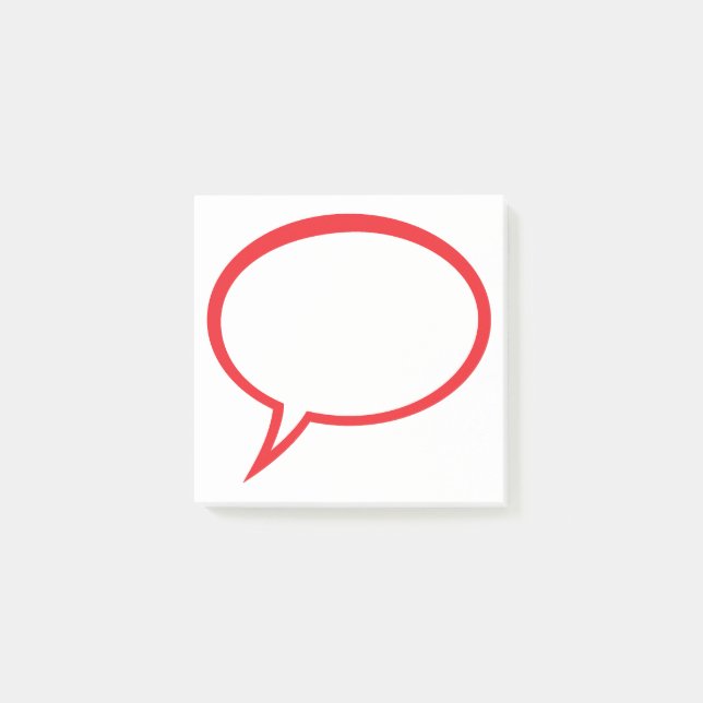 Bloco De Notas Bolha de fala (Frente)