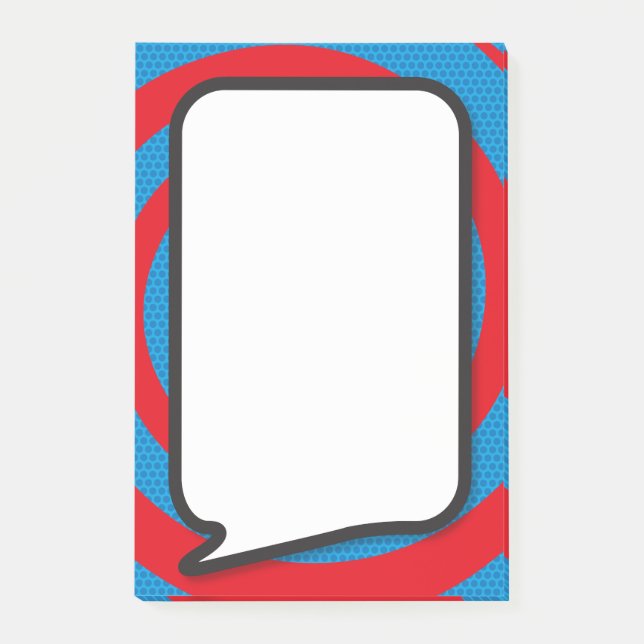 Bloco De Notas Bolha de Falas de Quadrinhos Moderna e Elegante (Frente)