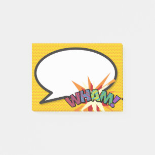 Bloco De Notas Bolha de Falha de Arte Pop de Quadrinhos WHAM