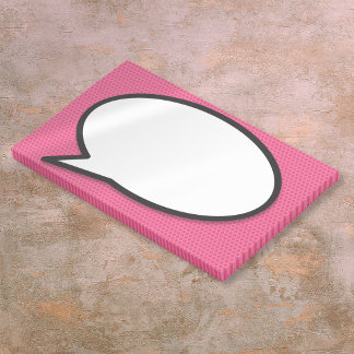 Bloco De Notas Bolha de Falha de Quadrinhos Simples Rosa