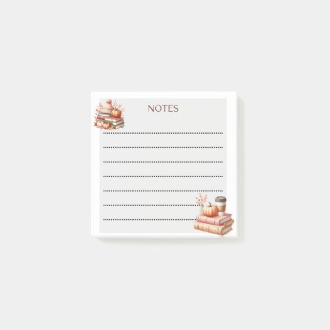 Bloco De Notas Bolhas de Doce - Outono (Frente)