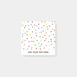 Bloco De Notas Bolinhas arco-íris Confetti
