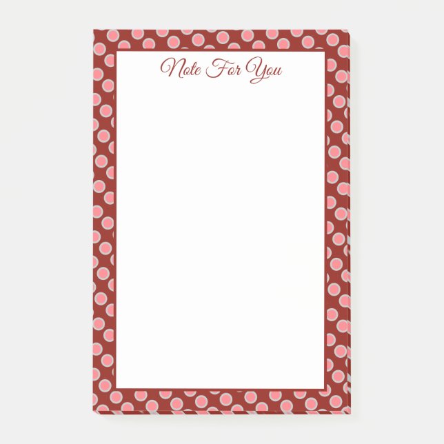 Bloco De Notas Bolinhas do coral (Frente)