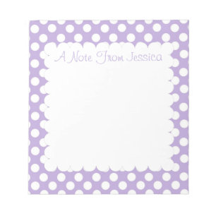Bloco De Notas Bolinhas Dotty da lavanda