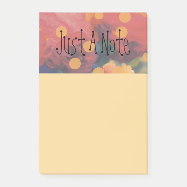 Bloco De Notas Bolinhas Peony Parade "Apenas uma Nota" (Frente)