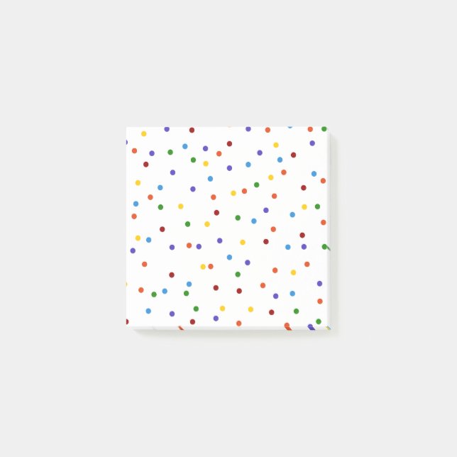 Bloco De Notas Bolinhas Rainbow Confetti (Frente)