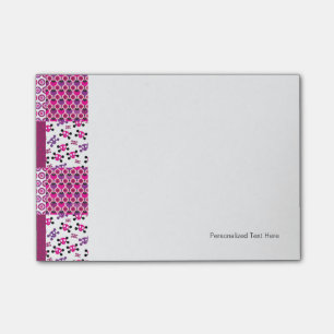 Bloco De Notas Bolinhas retros do crânio da flor