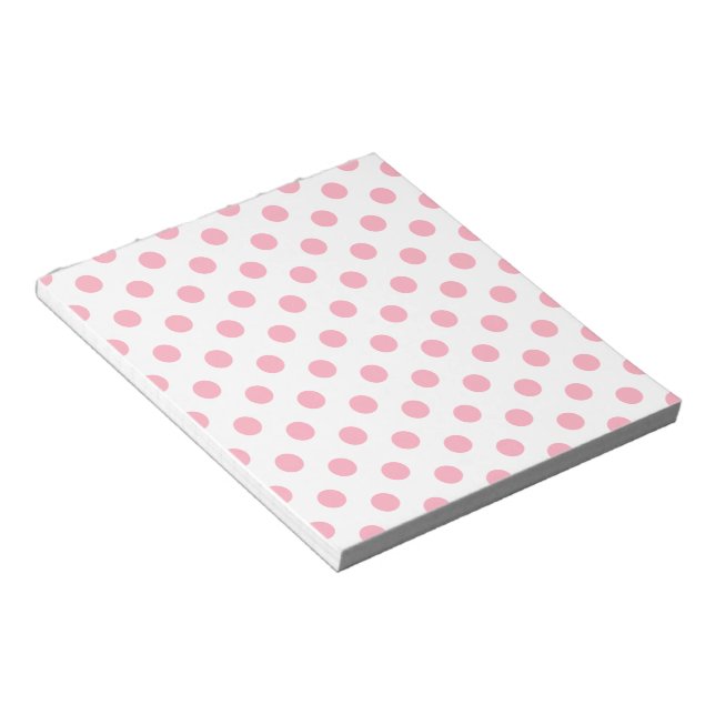 Bloco De Notas Bolinhas Rosa (Inclinado)