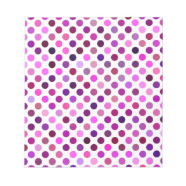 Bloco De Notas Bolinhas rosa e roxa