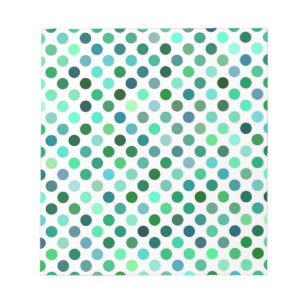 Bloco De Notas Bolinhas verde e azul