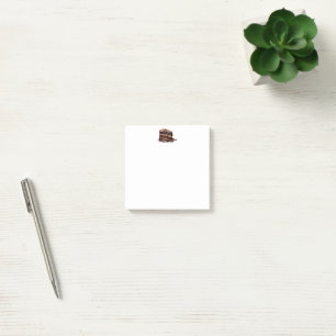 Bloco De Notas Bolo de chocolate multi-camadas indulgente do Slip