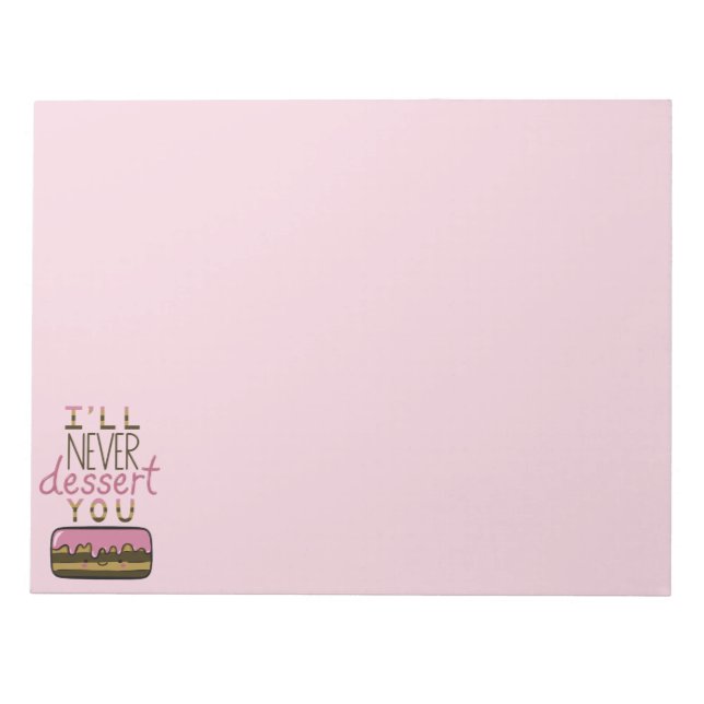 Bloco De Notas Bolo de sobremesa Kawaii fofo com ilustração de te (Frente)