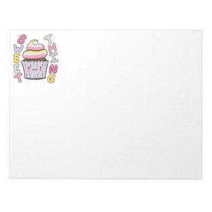 Bloco De Notas Bolo Kawaii Fofo com Texto