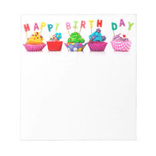 Bloco De Notas Bolos de Aniversário