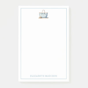 Bloco De Notas Bolsa de praia de Strike White Blue e Azul costeir