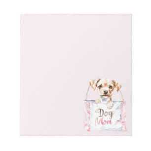 Bloco De Notas Bolsa Rosa Bege Mãe de Cachorro