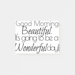 Bloco De Notas Bom dia bonito. Dia maravilhoso!