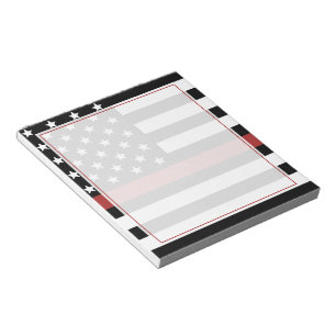 Bloco De Notas Bombeiro Thin Red Flag Fire Dept.