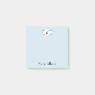 Bloco De Notas Boné de Enfermeiro Nome 3x3
