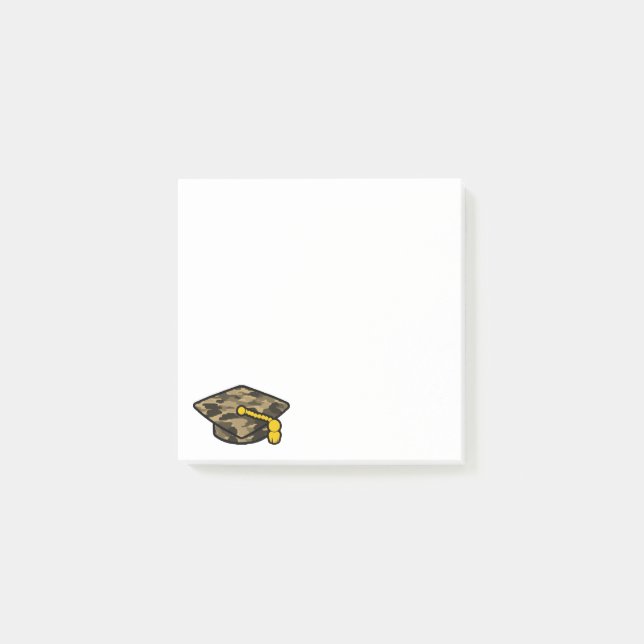 Bloco De Notas Boné de formatura Khaki Camo (Frente)