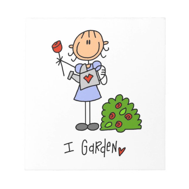 Bloco De Notas Boneco de jardinagem (Frente)