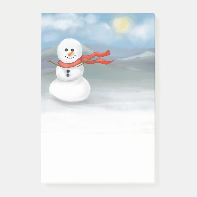 Bloco De Notas Boneco de neve (Frente)