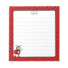 Bloco De Notas Bonita Lady Bug Vinculada