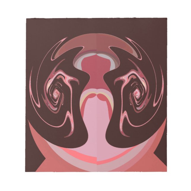 Bloco De Notas Bonita Maroon Motif Impressão (Frente)