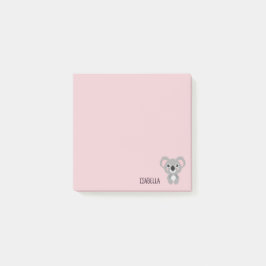 Bloco De Notas Bonitas Raparigas Koala Urso Rosa Personalizadas