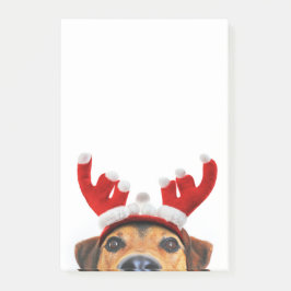 Bloco De Notas Bonito Cachorro de Natal Reindeer Antler Headband