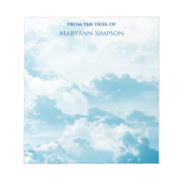 Bloco De Notas Bonito céu azul da mesa de