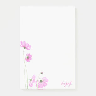 Bloco De Notas Bonito Cosmos Rosa Floral