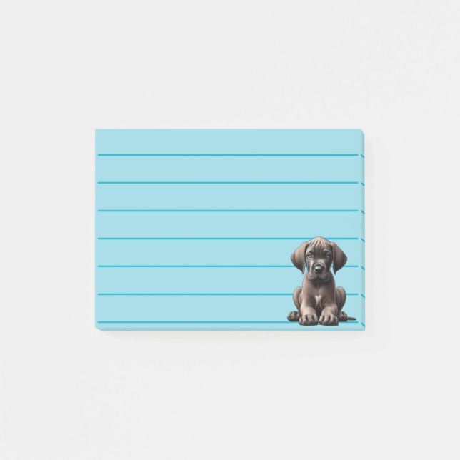 Bloco De Notas Bonito Dane Puppy (Frente)