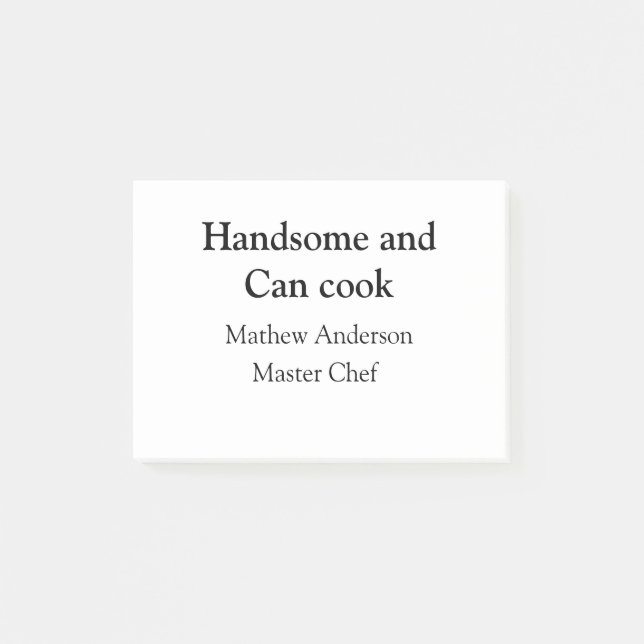 Bloco De Notas Bonito e pode cozinhar adicionar nome master chef  (Frente)