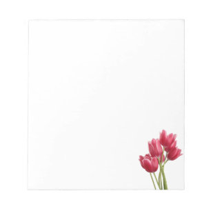 Bloco De Notas Bonito em Tulipas Rosa