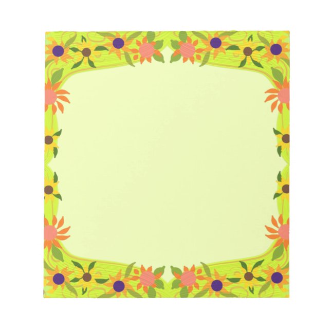 Bloco De Notas Bonito Flores de Petite que você personaliza (Frente)