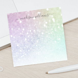 Bloco De Notas Bonito Holographic Glitter Girly Glamorosa