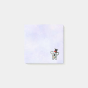 Bloco De Notas Bonito Koala em um chapéu preto