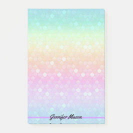 Bloco De Notas Bonito Pastel Mermaid Nome Personalizado Grande