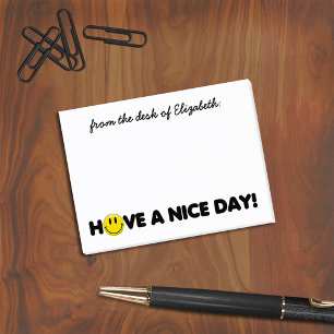 Bloco De Notas Bonito Sorriso Amarelo Face Personalizado