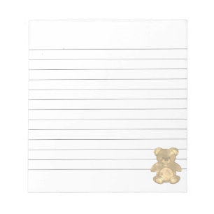 Bloco De Notas Bonito Urso Bebê Personalizado